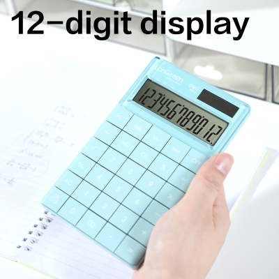 Kalkulator biurowy 12-Cyfrowy niebieski Longreen M412 Deli