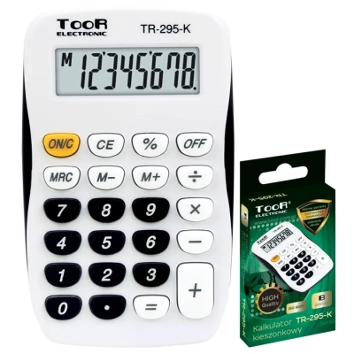 Kalkulator kieszonkowy 8 pozycyjny Toor TR-295