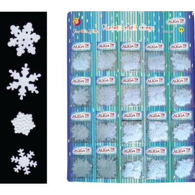Konfetti płatki śniegu 20x2g Plansza