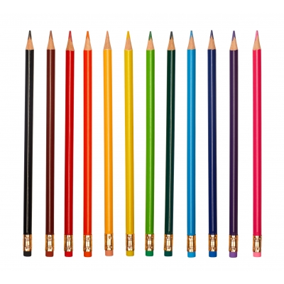 Kredki ołówkowe z gumką Astra 12 kolorów wymazywalne