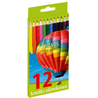 Kredki ołówkowe 12 kolorów Friends