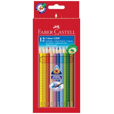 Kredki ołówkowe 12 kolorów grip 2001 Faber Castell