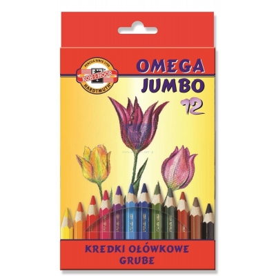Kredki ołówkowe 12 kolorów jumbo Koh-i-noor