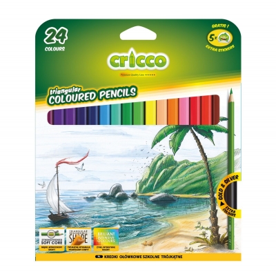 Kredki ołówkowe 24 kolorów Cricco
