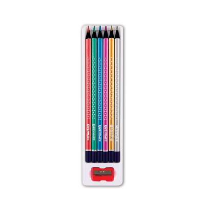 Kredki ołówkowe metaliczne 6 kolorów kolori Penmate