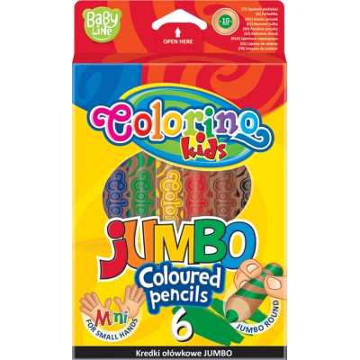 Kredki ołówkowe Colorino Jumbo natura 6 kolorów