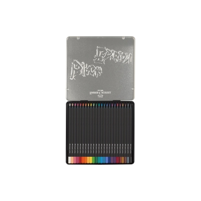 Kredki ołówkowe Faber-Castell 24 kolory black edition metalowe opakowanie