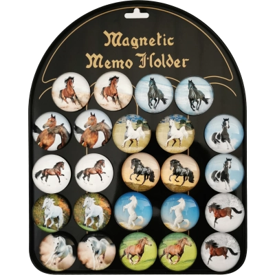 Magnesy Konie 24 sztuki blacha