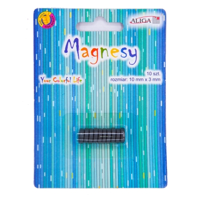 Magnesy czarne 10mm 10 sztuk