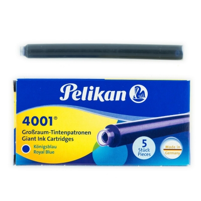 Naboje atramentowe GTP/5 4001 długie niebieskie Pelikan