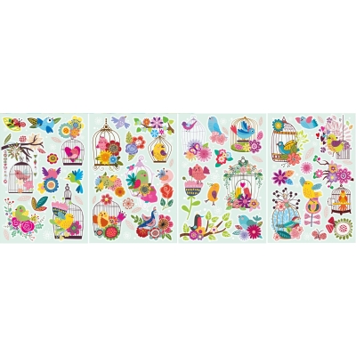 Naklejki 3D Decoupage 12x19cm Kwiatki i Ptaszki