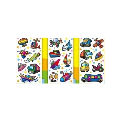 Naklejki z brokatem 8x14,5cm Transport