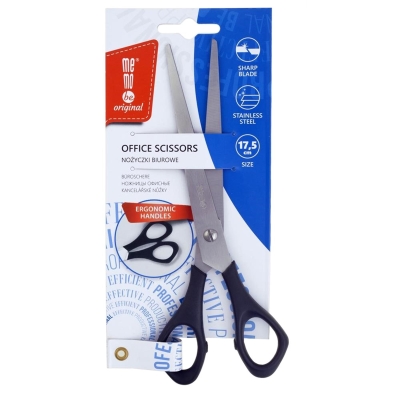 Nożyczki 17,5cm czarne Memobe