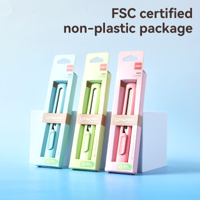 Nożyk biurowy 9mm ostrze łamane Longreen M411 Deli 3 kolory