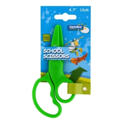 Nożyczki 12cm z plastikowym ostrzem Lambo School