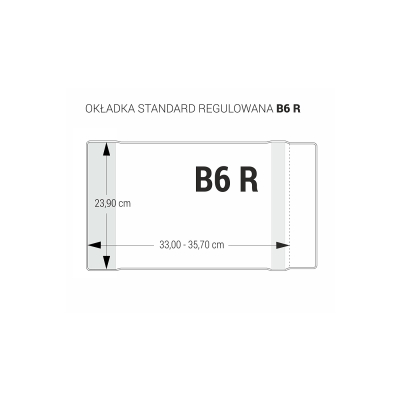 Okładka na książki B6 Regulowana 239x330 bezbarwna 25 sztuk biurfol OZB-42