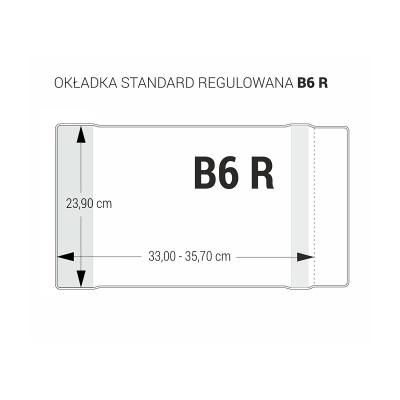 Okładki do książek B6 regulowana 239mm bezbarwna 5 sztuk