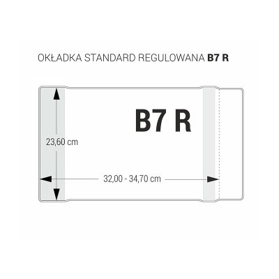 Okładki na książek B7 regulowana 236mm bezbarwna 5 sztuk