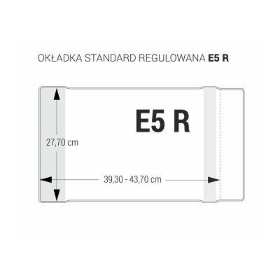 Okładki na książki E5 regulowana 277mm bezbarwna 5 sztuk