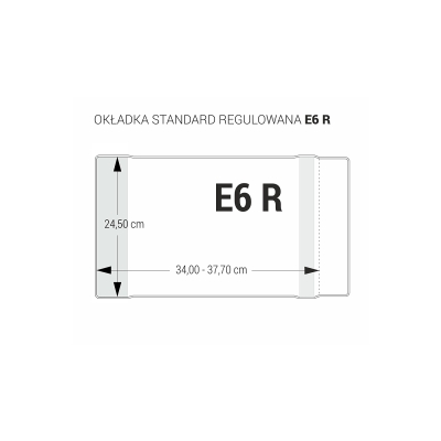 Okładka na książki E6 regulowana 245x340-377 bezbarwna 25 sztuk biurfol OZB-47