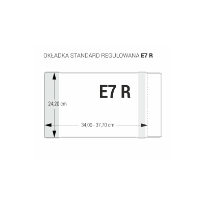 Okładka na książki E7-242 regulowana 242x330 bezbarwna 25 sztuk biurfol OZB-43