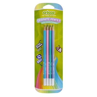 Olowek Cricco 4 sztuki trójkątny pastelowy