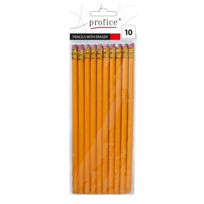 Ołówek HB żółty z gumką Profice