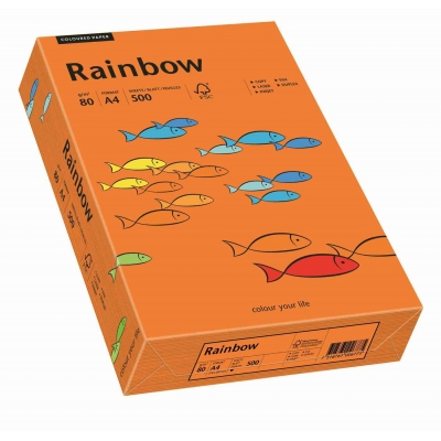 Papier ksero A3 a'500 Rainbow 80g ciemnopomarańczowy 26