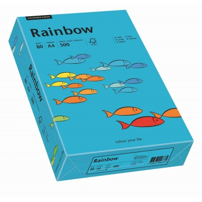 Papier ksero A4 a'250 Rainbow gruby A4 160g niebieski 87
