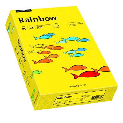 Papier ksero A4 a'500 80g Rainbow ciemnożółty 18