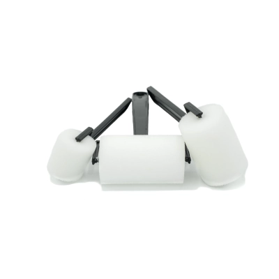 Pędzelki gąbkowe białe 3,5cm 4,5cm 6cm 3 sztuki