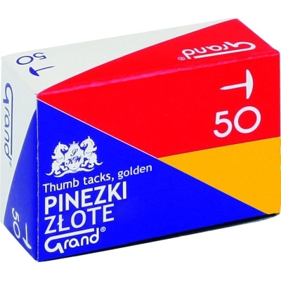 Pinezki złote 50 sztuk