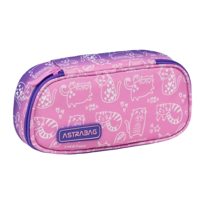 Piórnik AstrABag Kitty Ac6 fioletowo rózowy