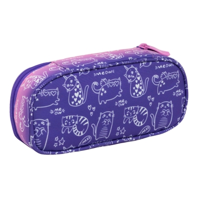 Piórnik AstrABag Kitty Ac6 fioletowo rózowy