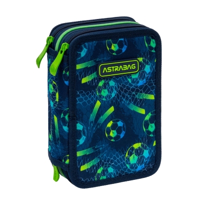 Piórnik Jumbo potrójny z wyposażeniem Astrabag Football AC31