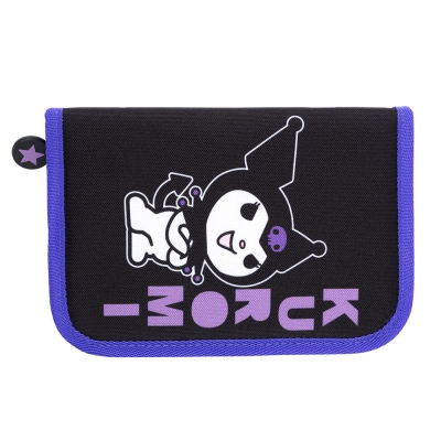 Piórnik dwuklapkowy Kuromi Black