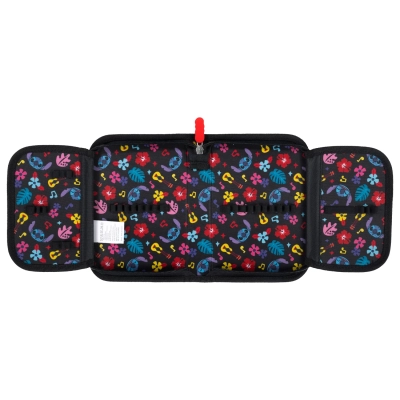 Piórnik dwuklapkowy Stitch Black Aloha