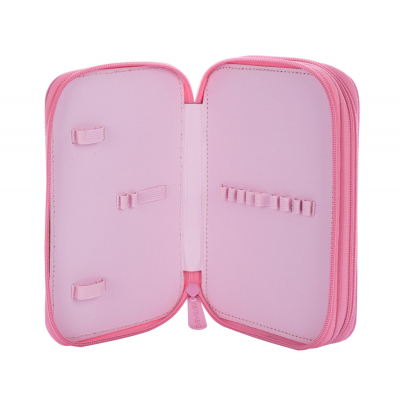 Piórnik podwójny różowy bez wyposażenia Astrabag Pinky Kitty AC2 Astra