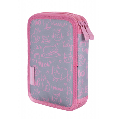Piórnik podwójny różowy bez wyposażenia Astrabag Pinky Kitty AC2 Astra