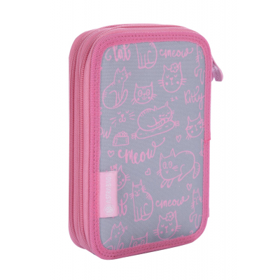 Piórnik podwójny różowy bez wyposażenia Astrabag Pinky Kitty AC2 Astra