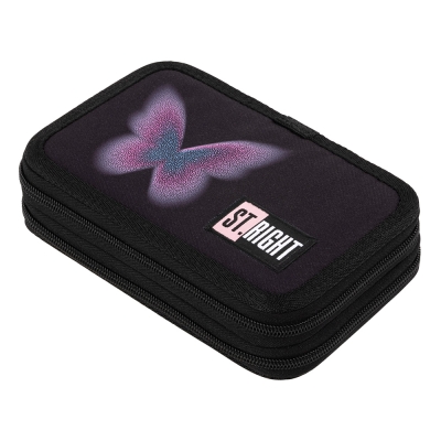 Piórnik podwójny z wyposażeniem PC04 Pastel Butterfly