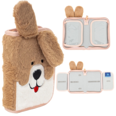 Piórnik pojedynczy dwuklapkowy bez wyposażenia Astrabag Fluffy Puppy AC1