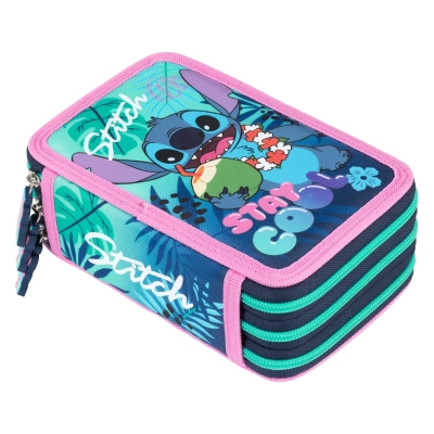 Piórnik potrójny z wyposażeniem Stitch Stay Cool