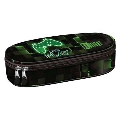 Piórnik saszetka gamingowy czarno-zielony neon Dark Game