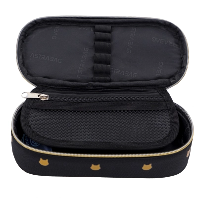 Piórnik saszetka usztywniona Astrabag Fluffy Kitty Black Ac6