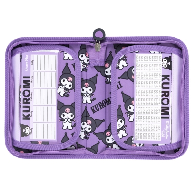 Piórnik dwuklapkowy Kuromi Violet