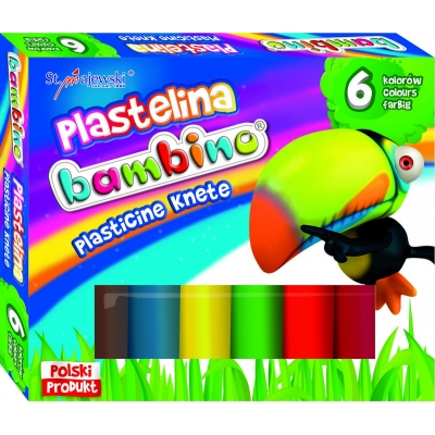 Plastelina 6 kolorów Bambino