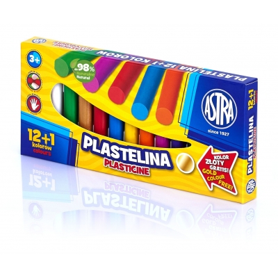Plastelina szkolna Astra 12 kolorów + 1 gratis