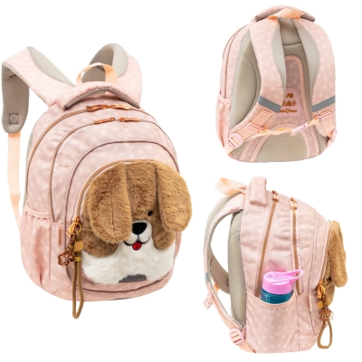 Plecak AstrABag Fluffy Puppy AB330 z pieskiem z przodu