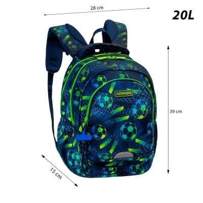 Plecak AstrABag Football AB330 granatowo zielony